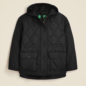 J. Crew Black Quilted Puffer Jacket